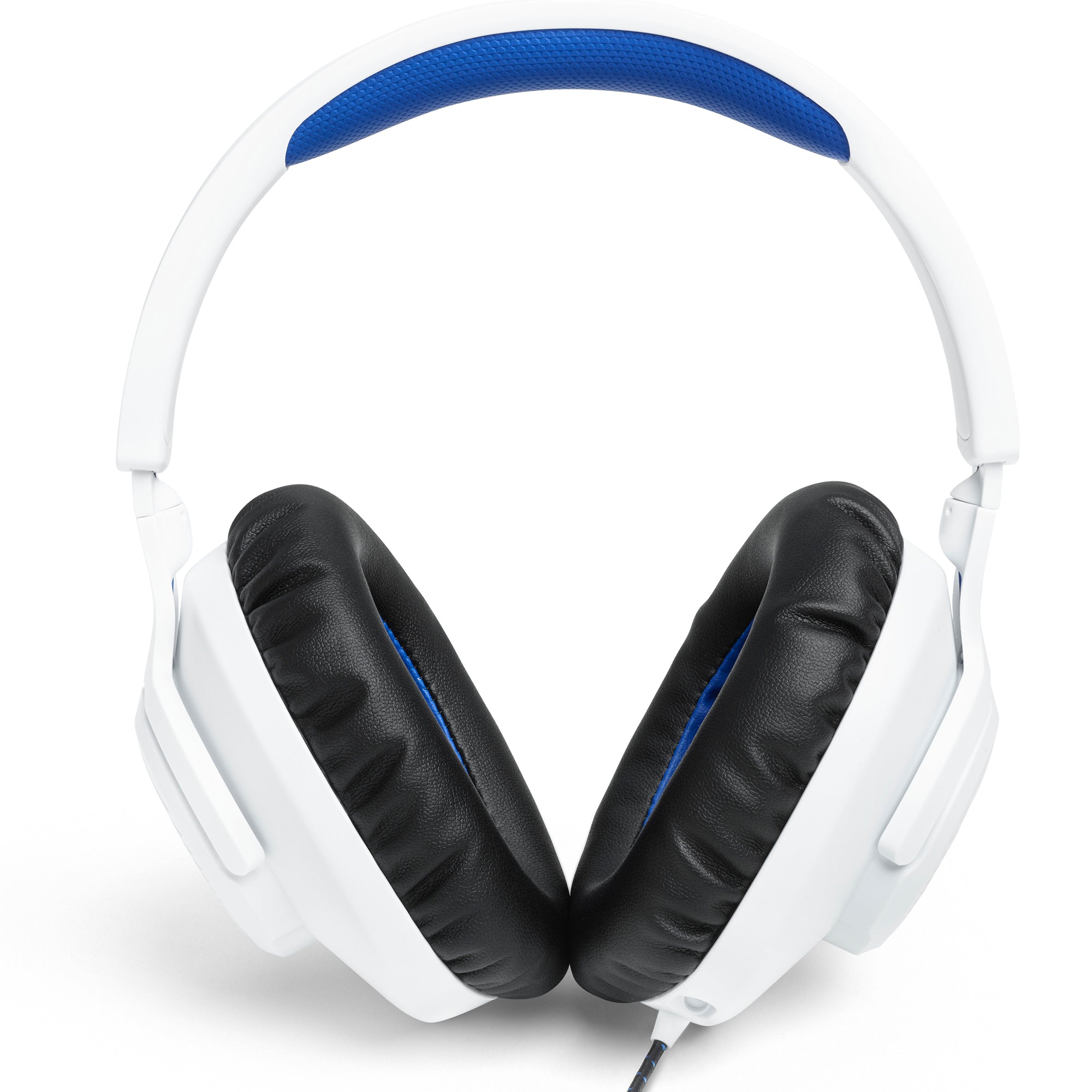 JBL Quantum 100P Wired Over Ear Gaming Headphone-White/Blue