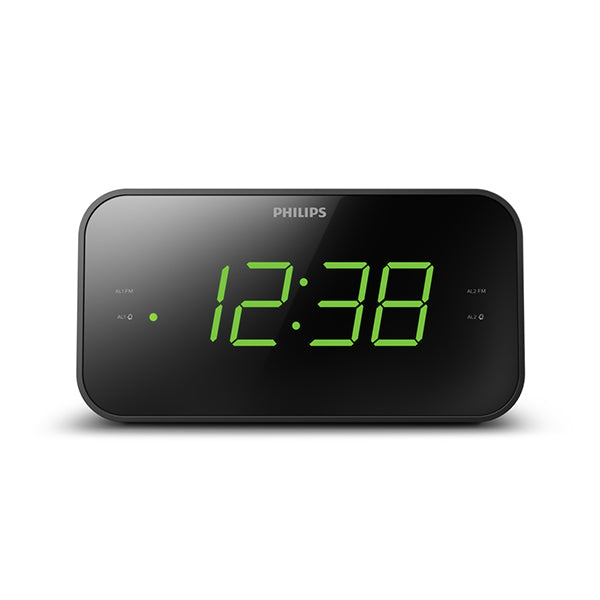 Philips TAR3306 Big Display FM Clock Radio - Black