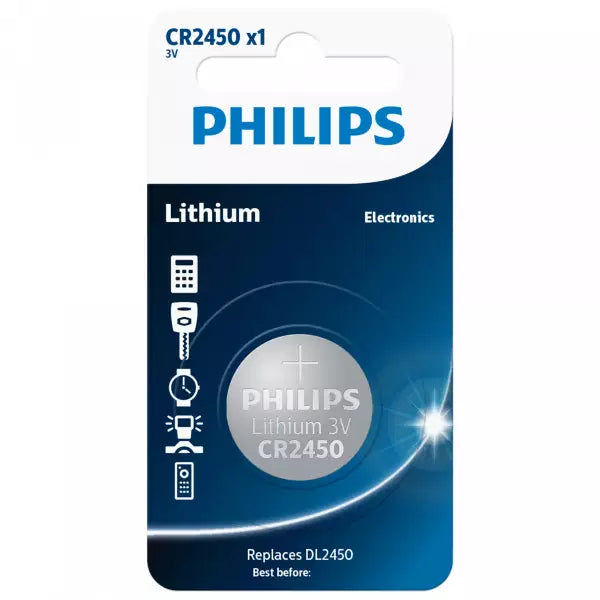 Philips CR2450 P1 Lithium 3.0V Coin Battery ( 1 per blister)