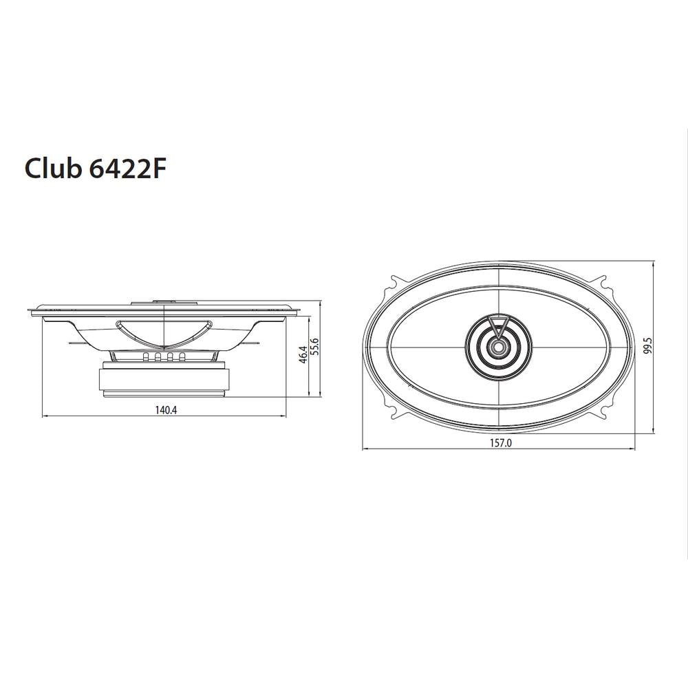 JBL Club 6422F 4X6" 40 WATT Co Axial Car Speaker