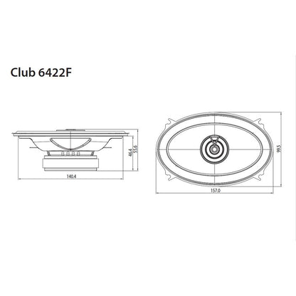 JBL Club 6422F 4X6" 40 WATT Co Axial Car Speaker