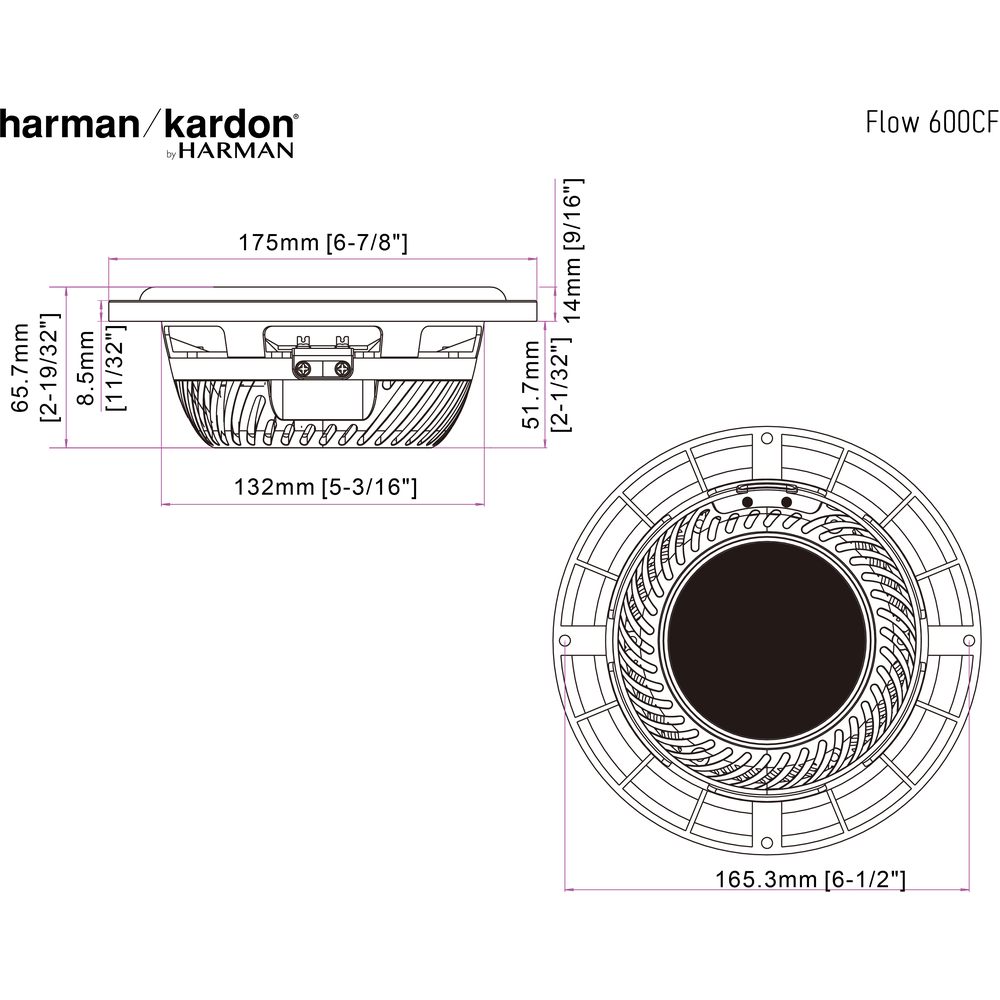 Harman Kardon Flow 600CF 6.5"Component System (No Grill)