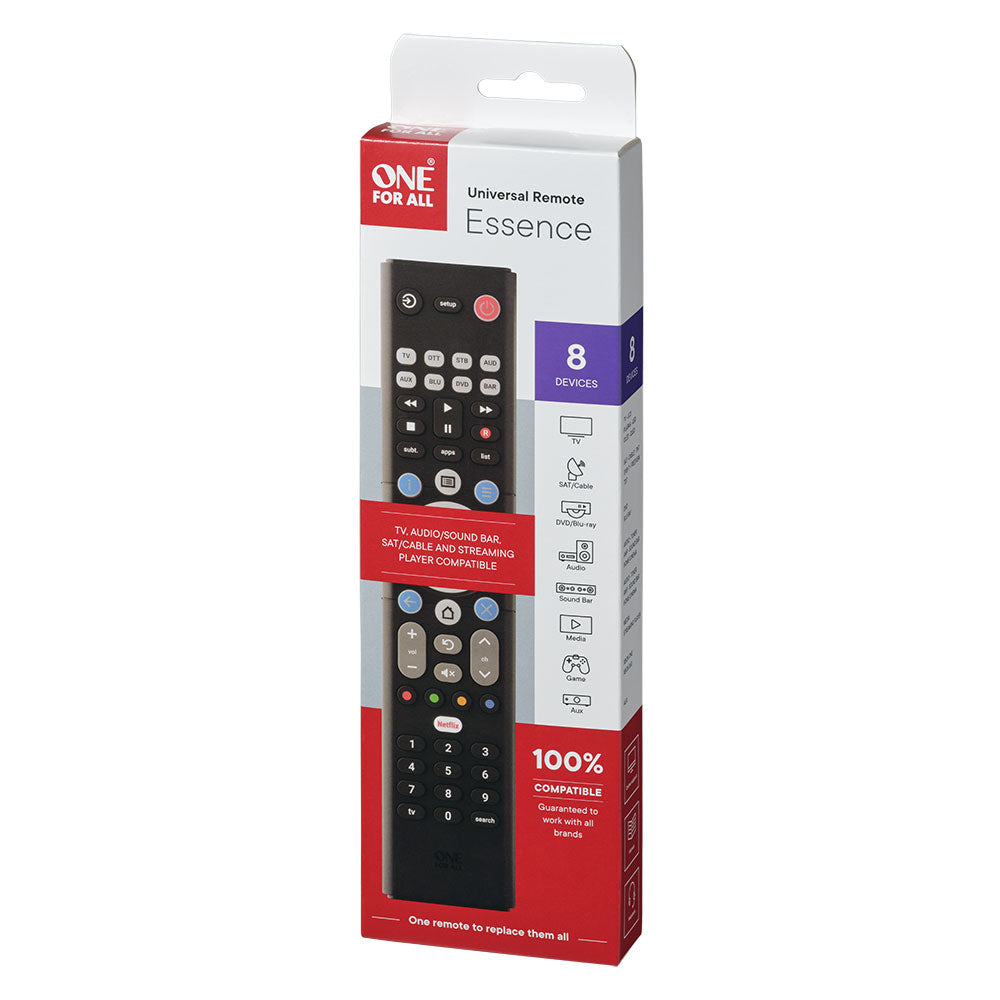 One For All URC1281 Essence 8 TV Remote